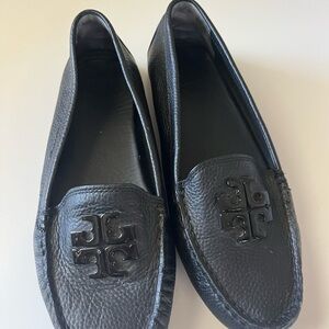 Tory Burch Black Leather Loafers for Women